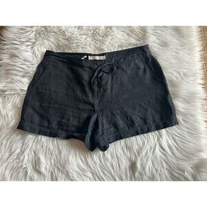 Ann Taylor Loft Women's Size 6 Black 100% Linen Shorts Casual Summer
